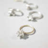 Frühling Silber und Gold 1 quadratisch Frühlings-Ring 3