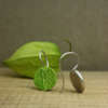 Physalis-Ohrhänger, grün, rund